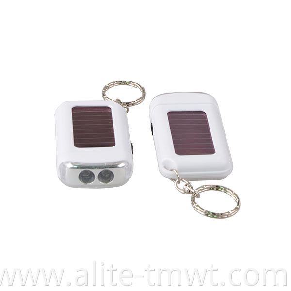 Mini PVC Plastic Personalized LED Keychain Solar Torch